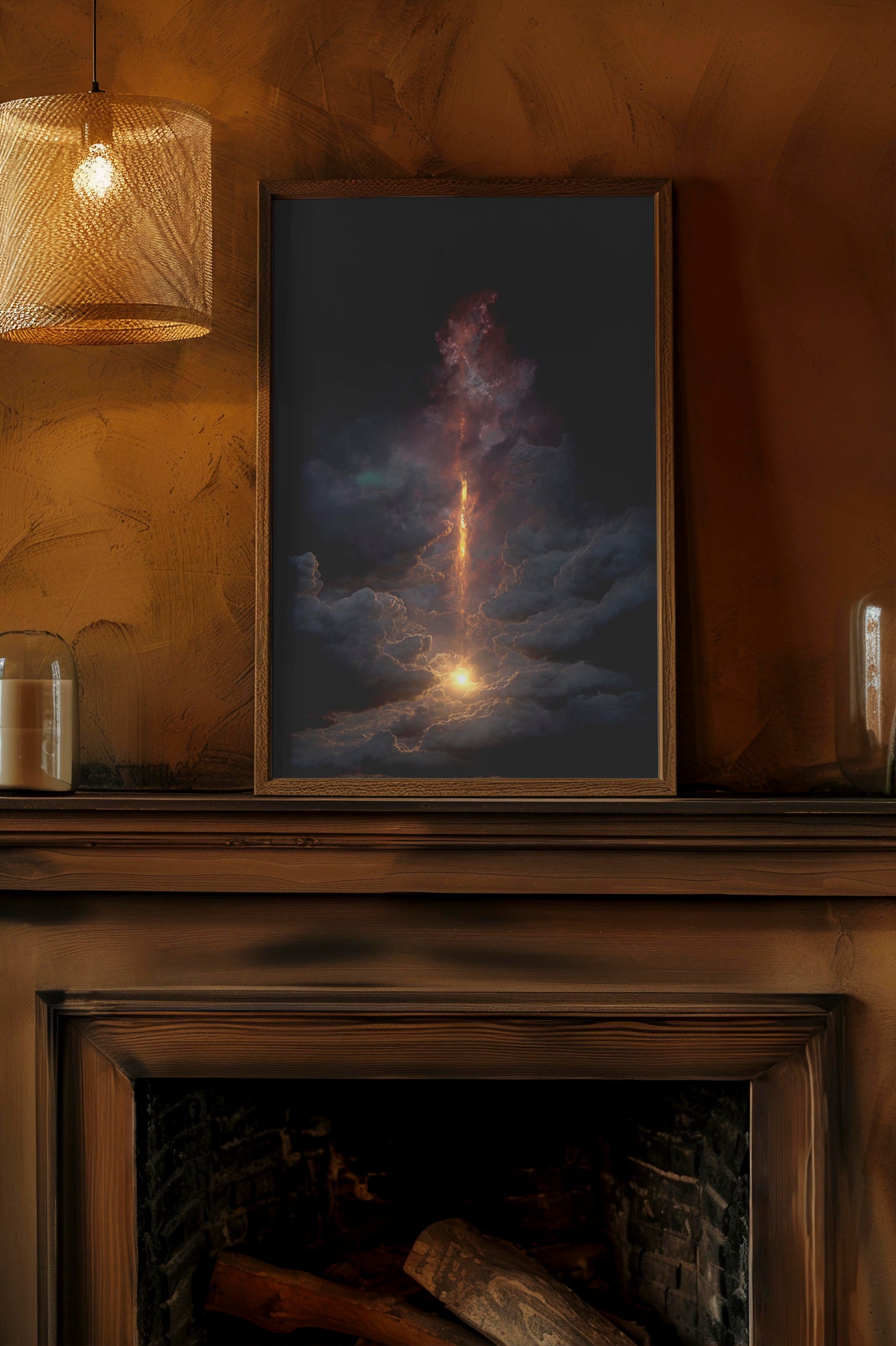 Divine Descent – Fantasy Realism Epic Atmospheric Wall Art | Digital Download Print