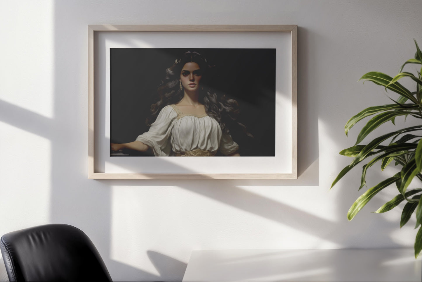 Ethereal Grace – Neo-Classical Female Portrait Digital Wall Art | Elegant Realism Download