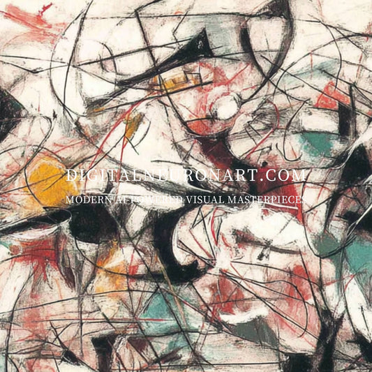 Chaotic Symphony – Modern Abstract Expressionist Painting | Digital Download Wall Art