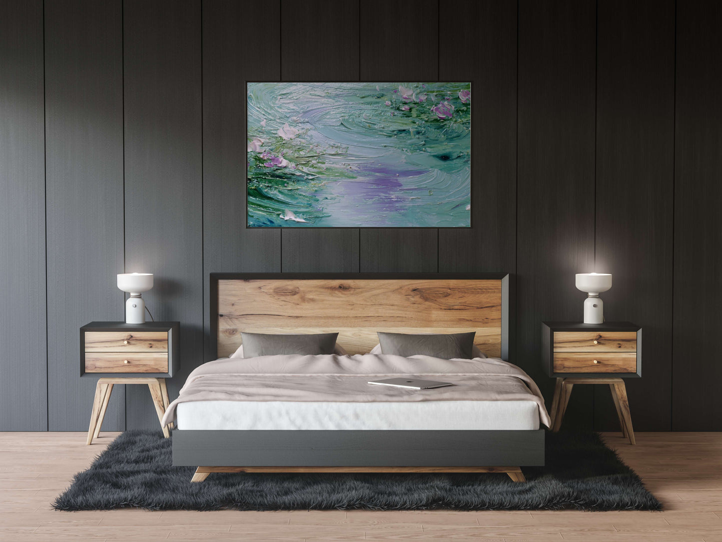 Whispers on the Water – Digital Download Oil Painting | High-Resolution Wall Art