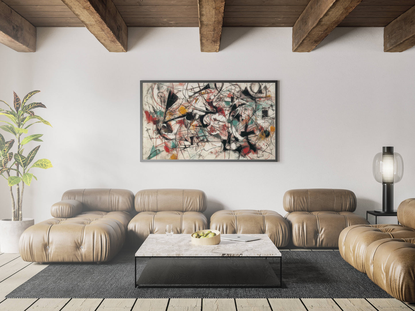 Chaotic Symphony – Modern Abstract Expressionist Painting | Digital Download Wall Art