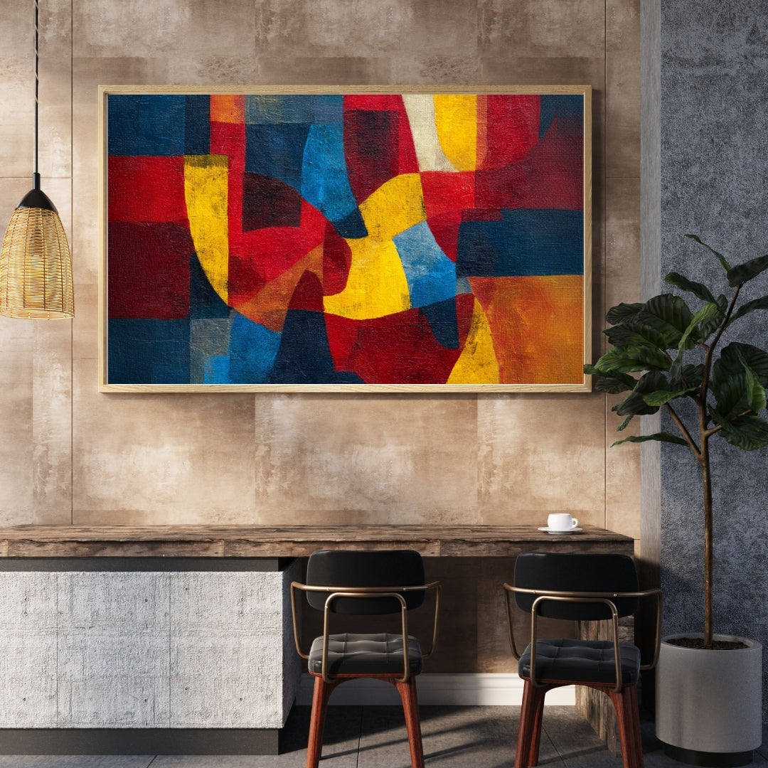 Rhythms of Color – Modern Abstract Geometric Painting | Digital Download Wall Art