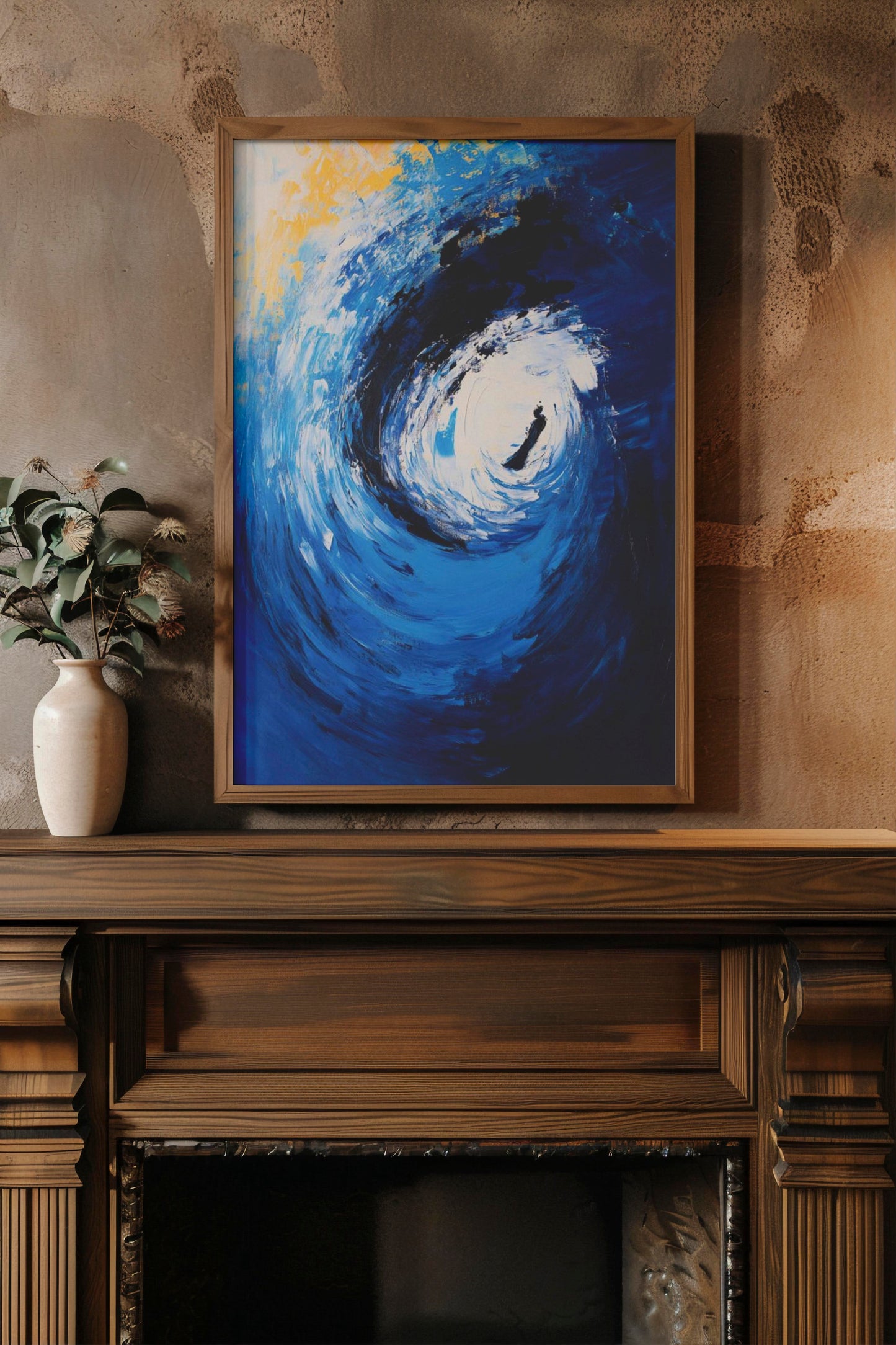 Into the Abyss – Modern Abstract Expressionist Painting | Digital Download Wall Art