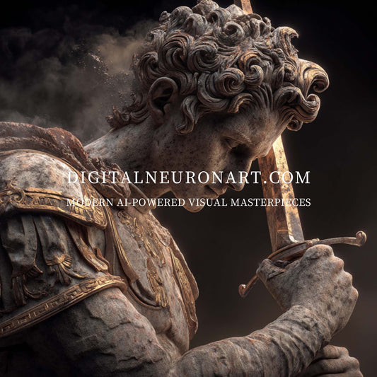 Eternal Warrior – Neo-Classical Fantasy Realism Wall Art | Digital Download Print