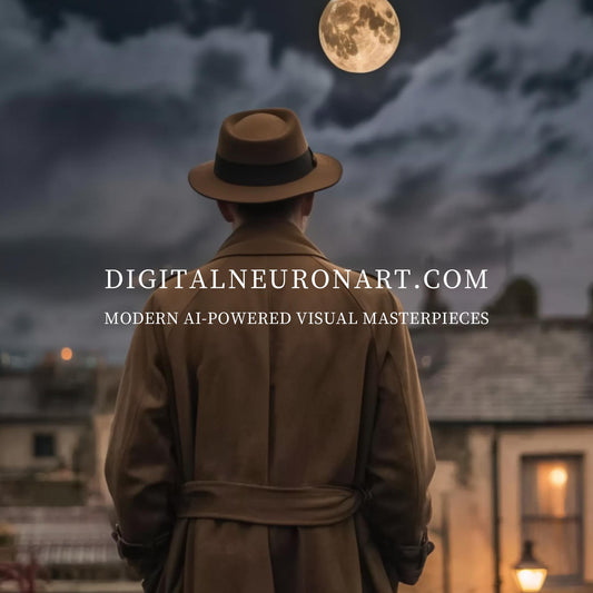Moonlit Detective – Film Noir Cinematic Art | Digital Download