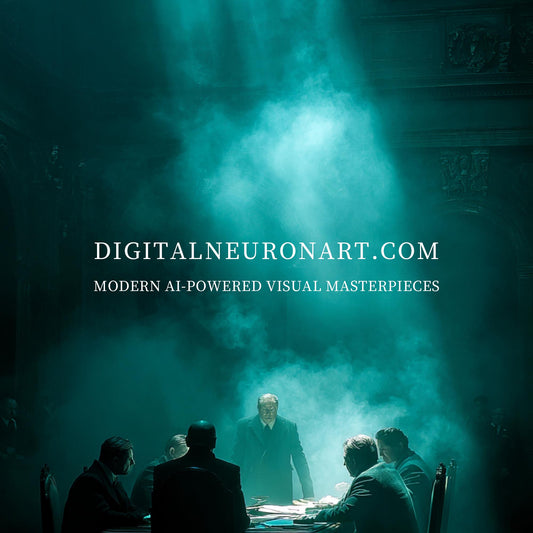 The Moment of Decision — Cinematic Political Noir Artwork