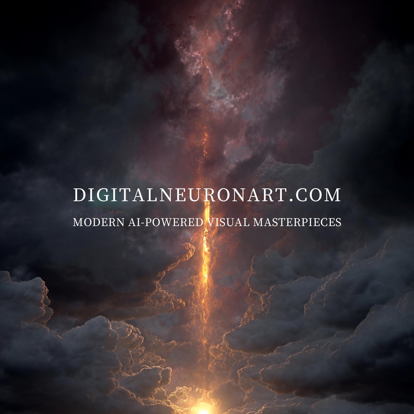Divine Descent – Fantasy Realism Epic Atmospheric Wall Art | Digital Download Print