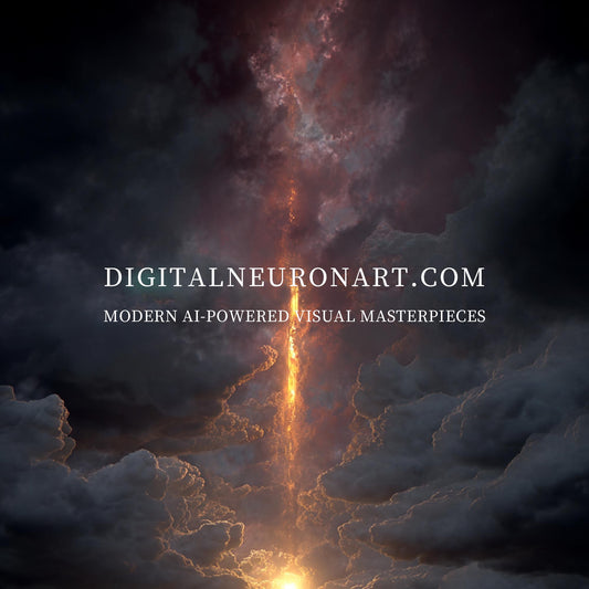 Divine Descent – Fantasy Realism Epic Atmospheric Wall Art | Digital Download Print