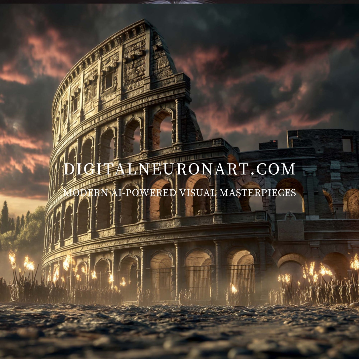 Eternal Colosseum – Epic Ancient Rome Digital Wall Art | Historical Roman Architecture Painting | Cinematic Digital Download for Home & Office Decor