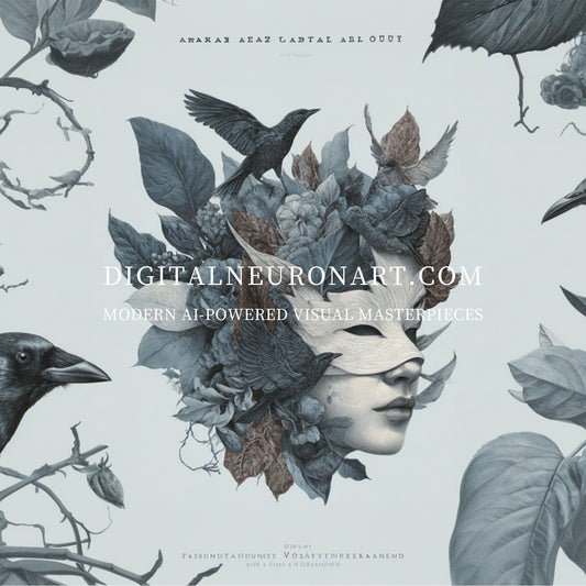 Birdsong Reverie – Dreamlike Digital Art Print of Nature's Whispers | Available as a High-Quality Download