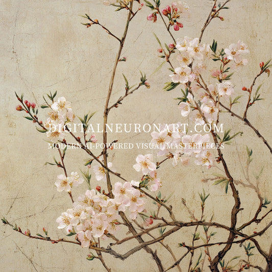 Whispers of Spring – Vintage Cherry Blossom Art | Digital Download | Printable Wall Decor