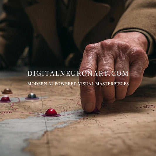 War Room Strategy – Cinematic Military Map Planning Art | Digital Download