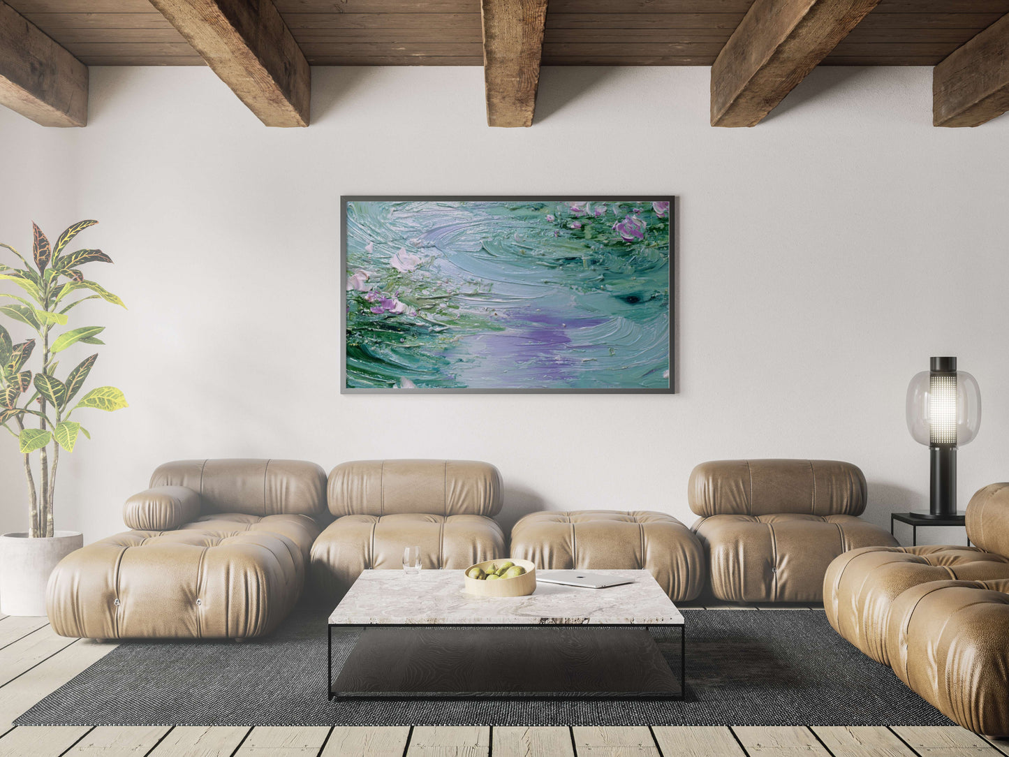 Whispers on the Water – Digital Download Oil Painting | High-Resolution Wall Art