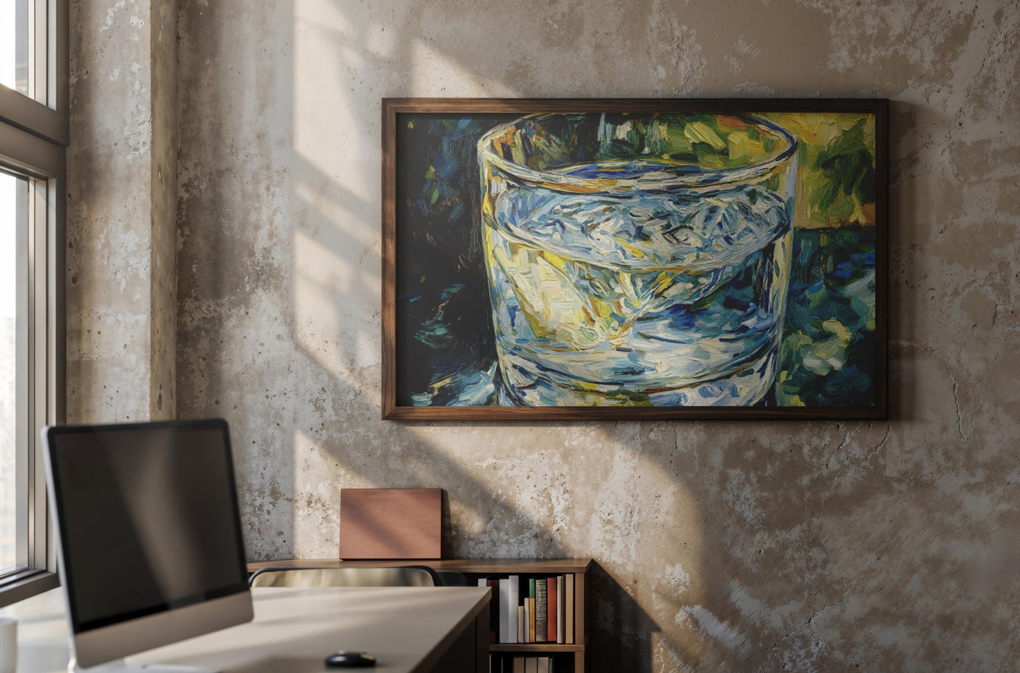 Glass of Light – Modern Impressionist Still Life Painting | Digital Download Wall Art