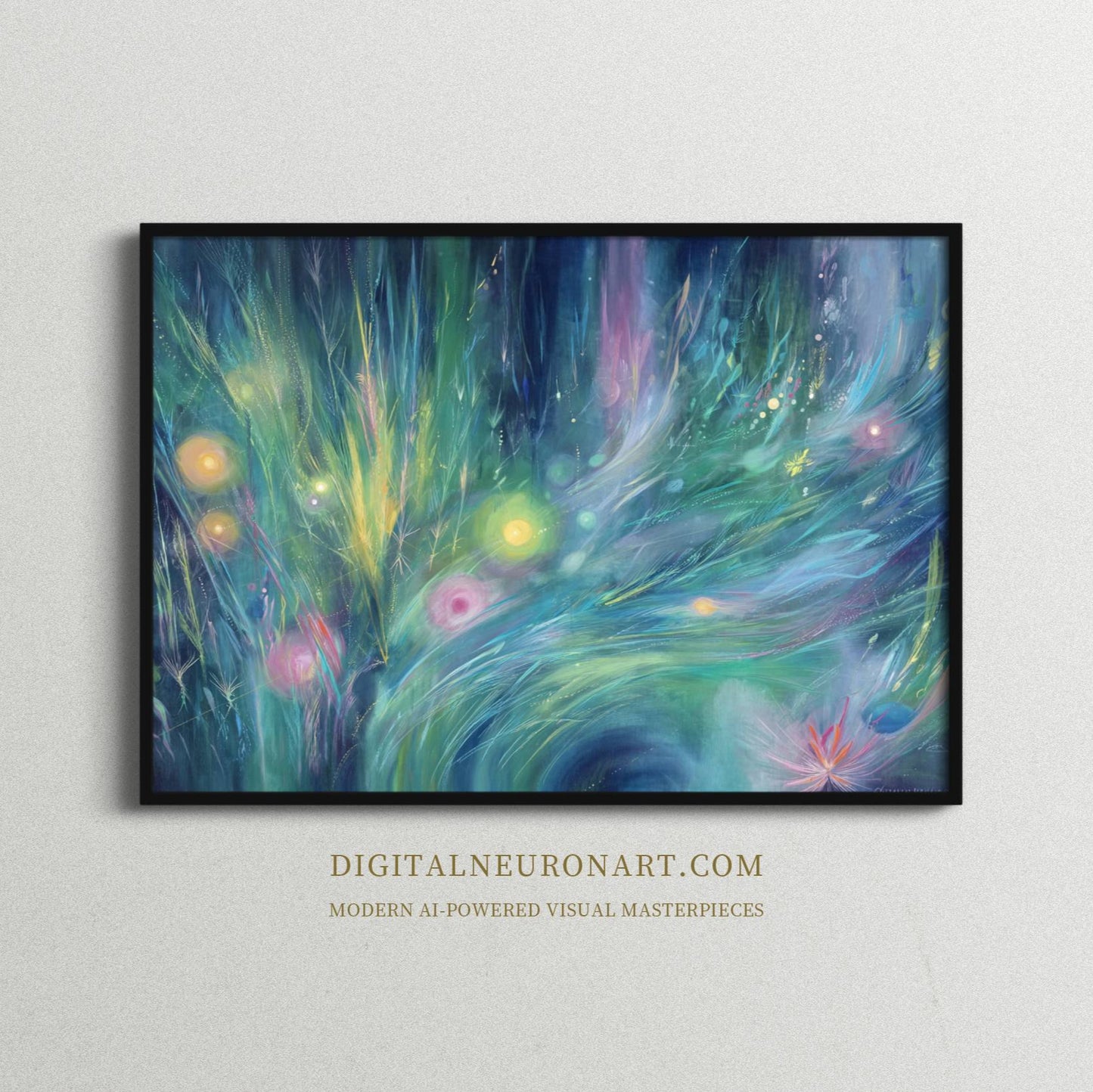 Dreamlight Garden – Surreal Abstract Fantasy Painting | Digital Download Wall Art