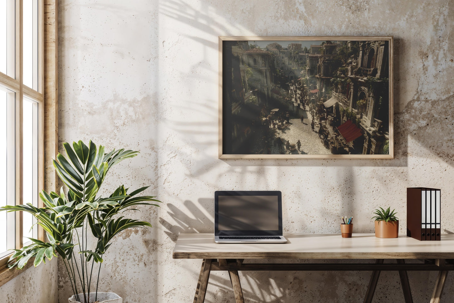 Roman Market Streets – Historical Realism Digital Wall Art | Cinematic Ancient Cityscape Download
