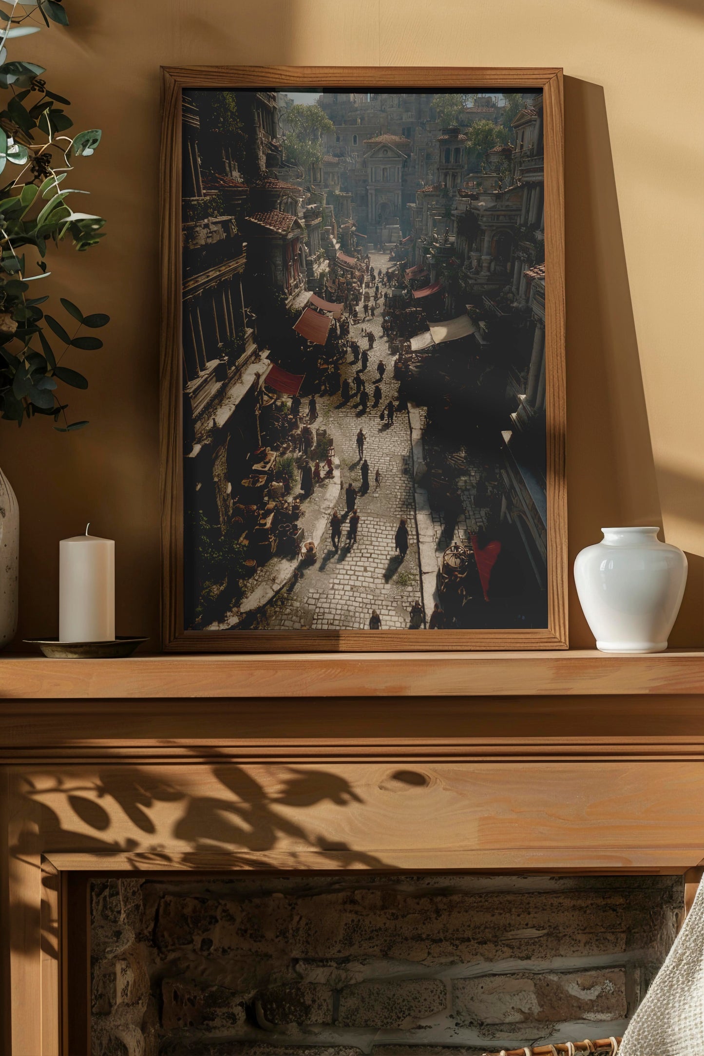 Streets of the Empire – Cinematic Historical Realism Digital Wall Art | Ancient Rome Cityscape Download