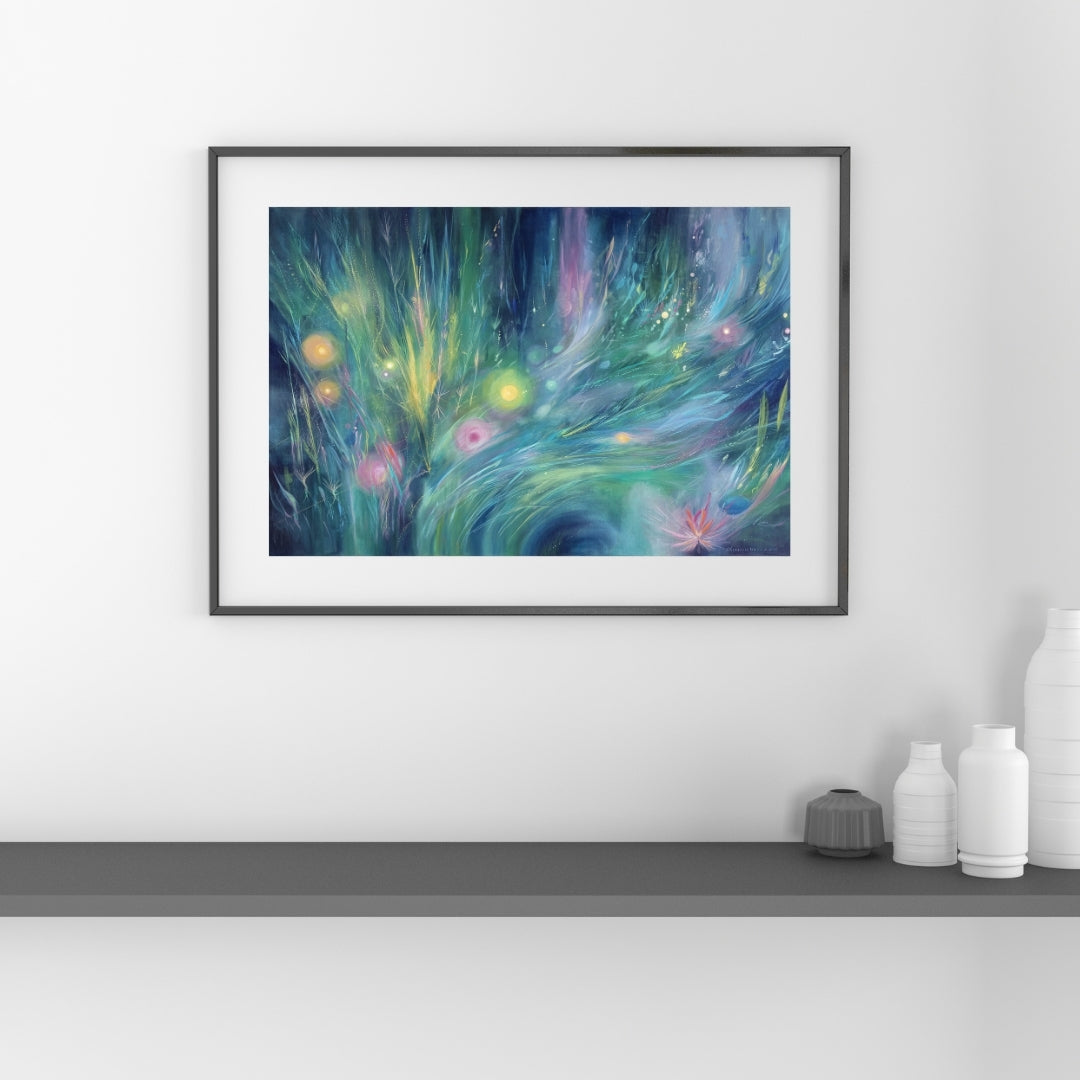Dreamlight Garden – Surreal Abstract Fantasy Painting | Digital Download Wall Art