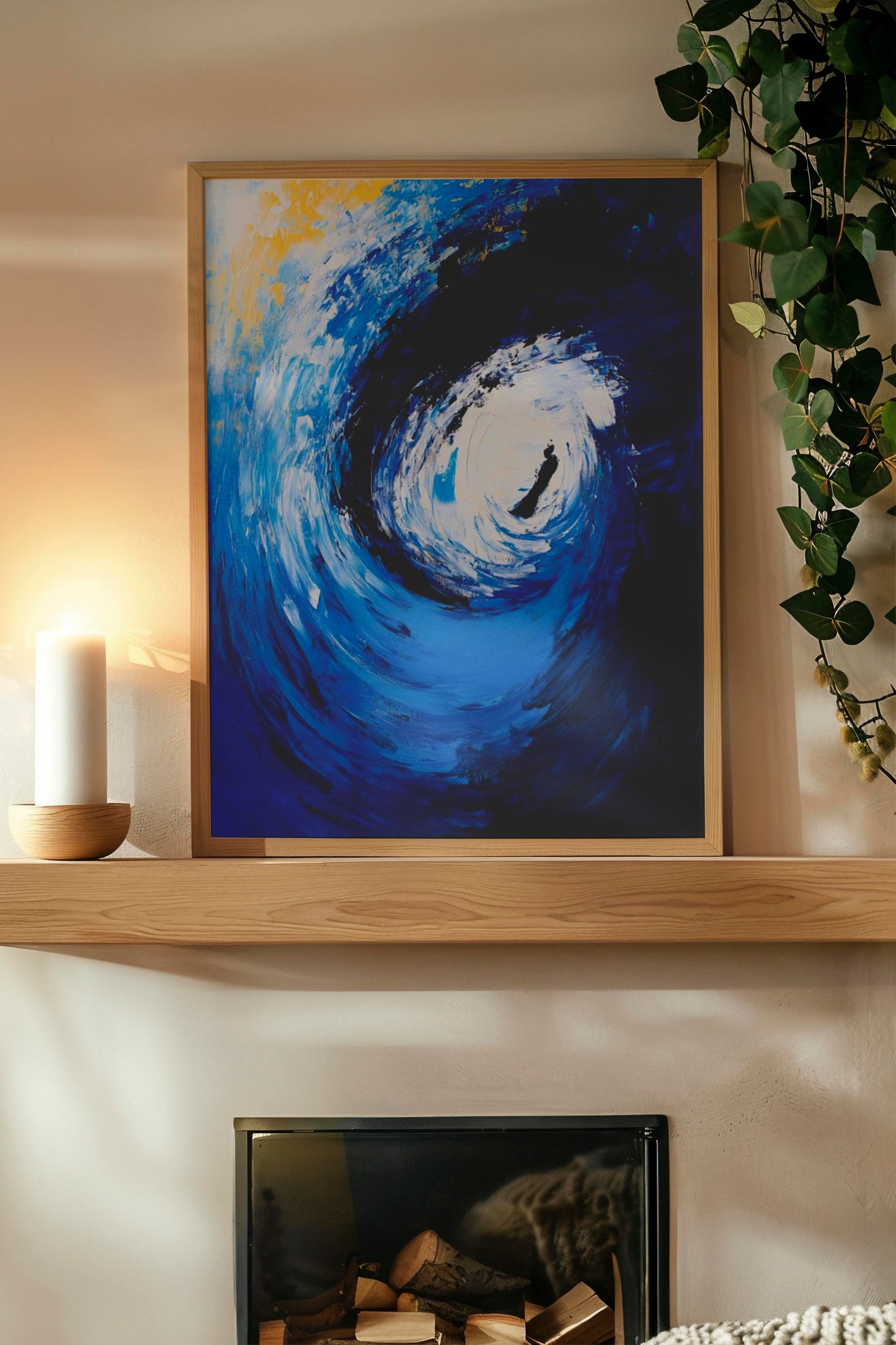 Into the Abyss – Modern Abstract Expressionist Painting | Digital Download Wall Art