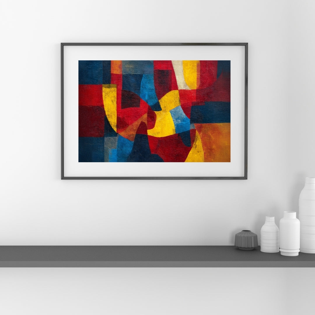 Rhythms of Color – Modern Abstract Geometric Painting | Digital Download Wall Art