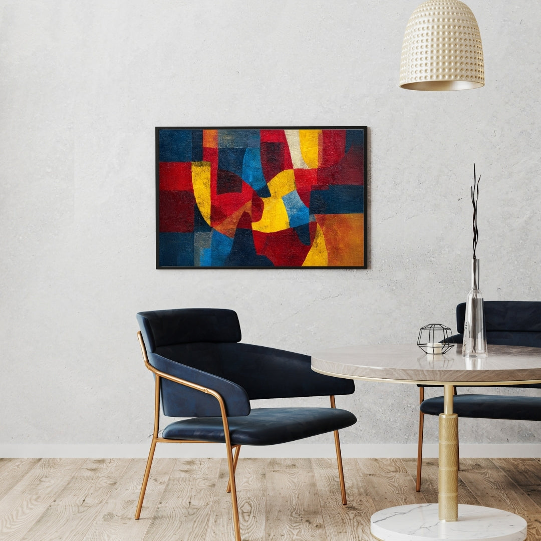 Rhythms of Color – Modern Abstract Geometric Painting | Digital Download Wall Art