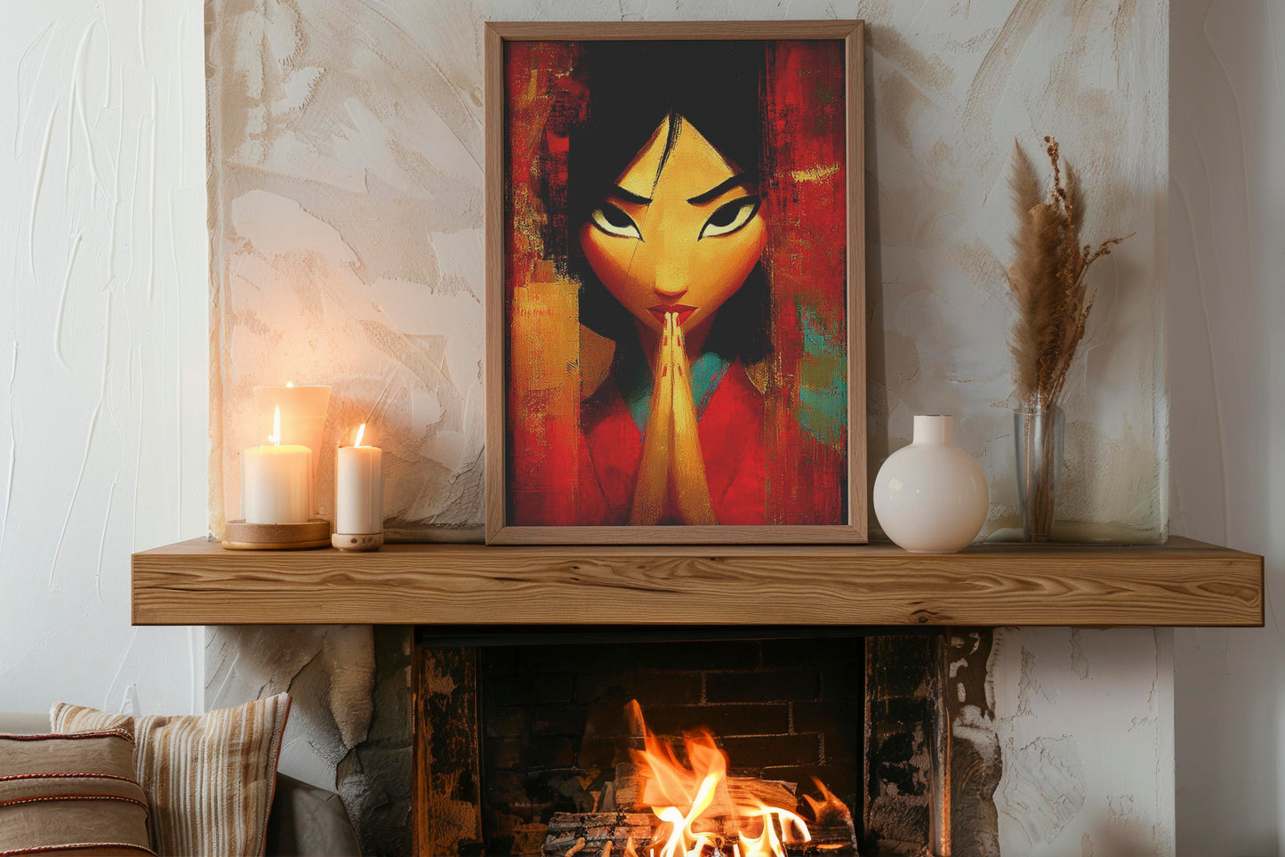 Silent Prayer – Abstract AI Digital Wall Art | Meditative Illustration | Instant Download