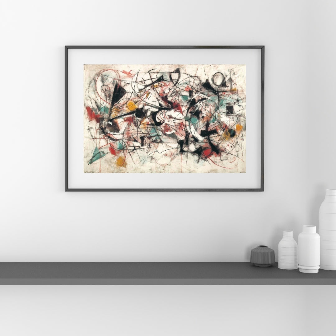 Chaotic Symphony – Modern Abstract Expressionist Painting | Digital Download Wall Art