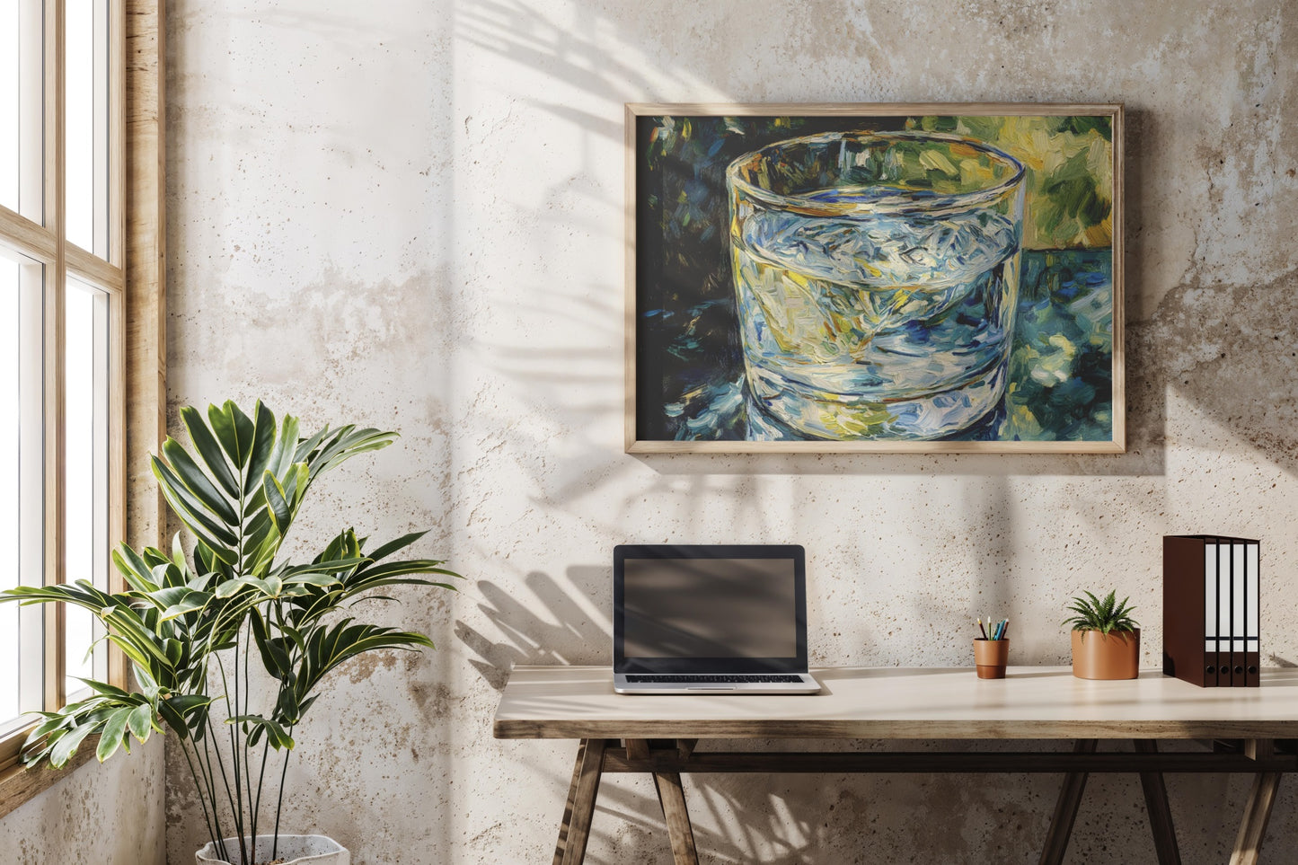 Glass of Light – Modern Impressionist Still Life Painting | Digital Download Wall Art