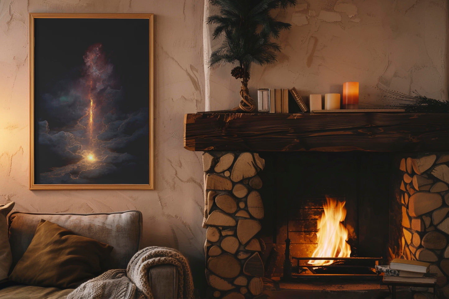 Divine Descent – Fantasy Realism Epic Atmospheric Wall Art | Digital Download Print
