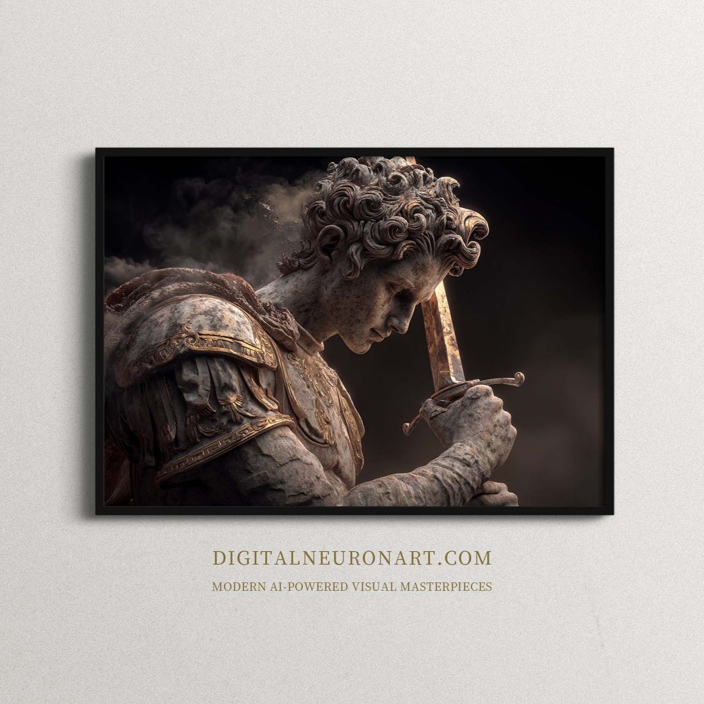 Eternal Warrior – Neo-Classical Fantasy Realism Wall Art | Digital Download Print