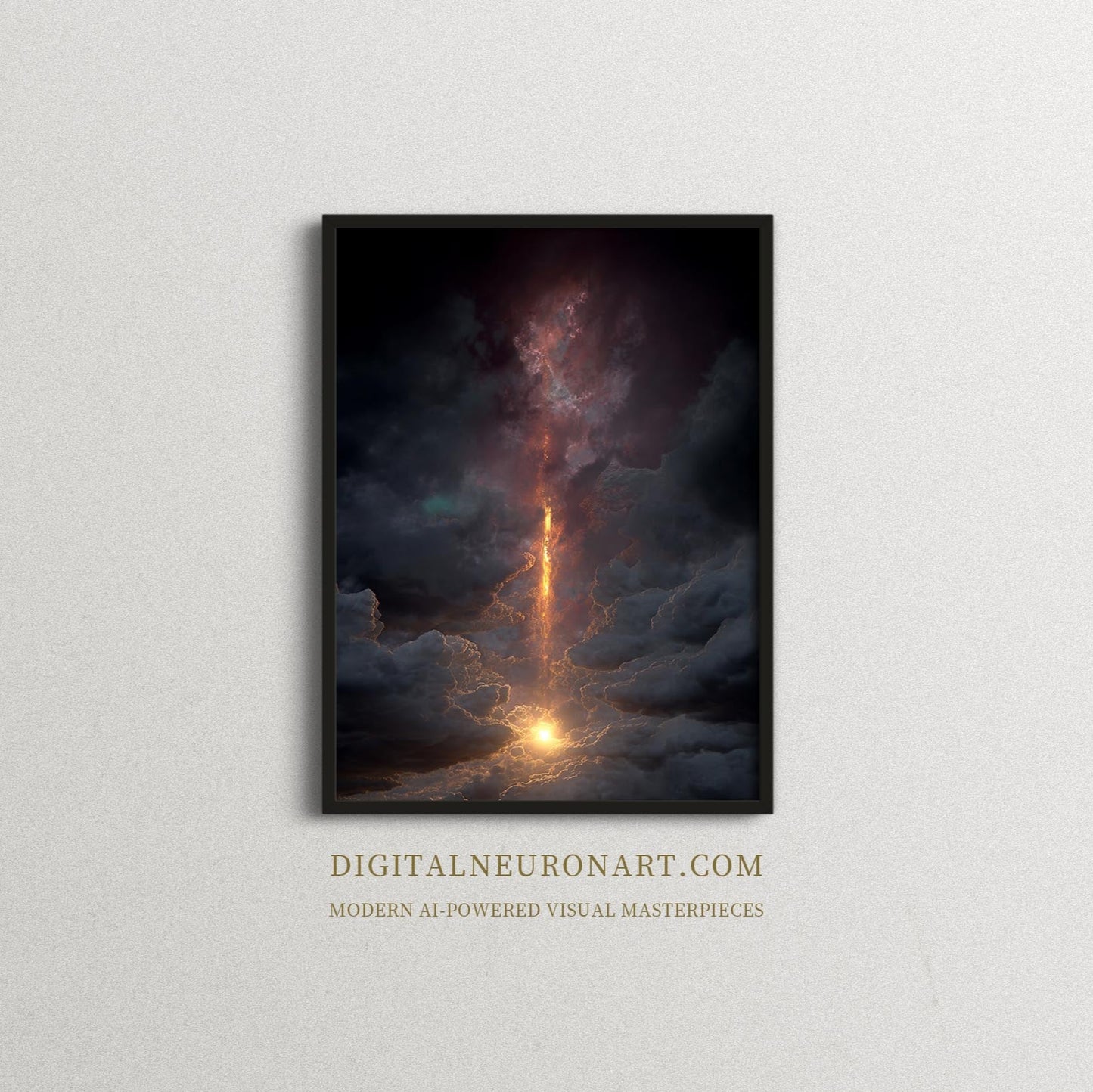 Divine Descent – Fantasy Realism Epic Atmospheric Wall Art | Digital Download Print