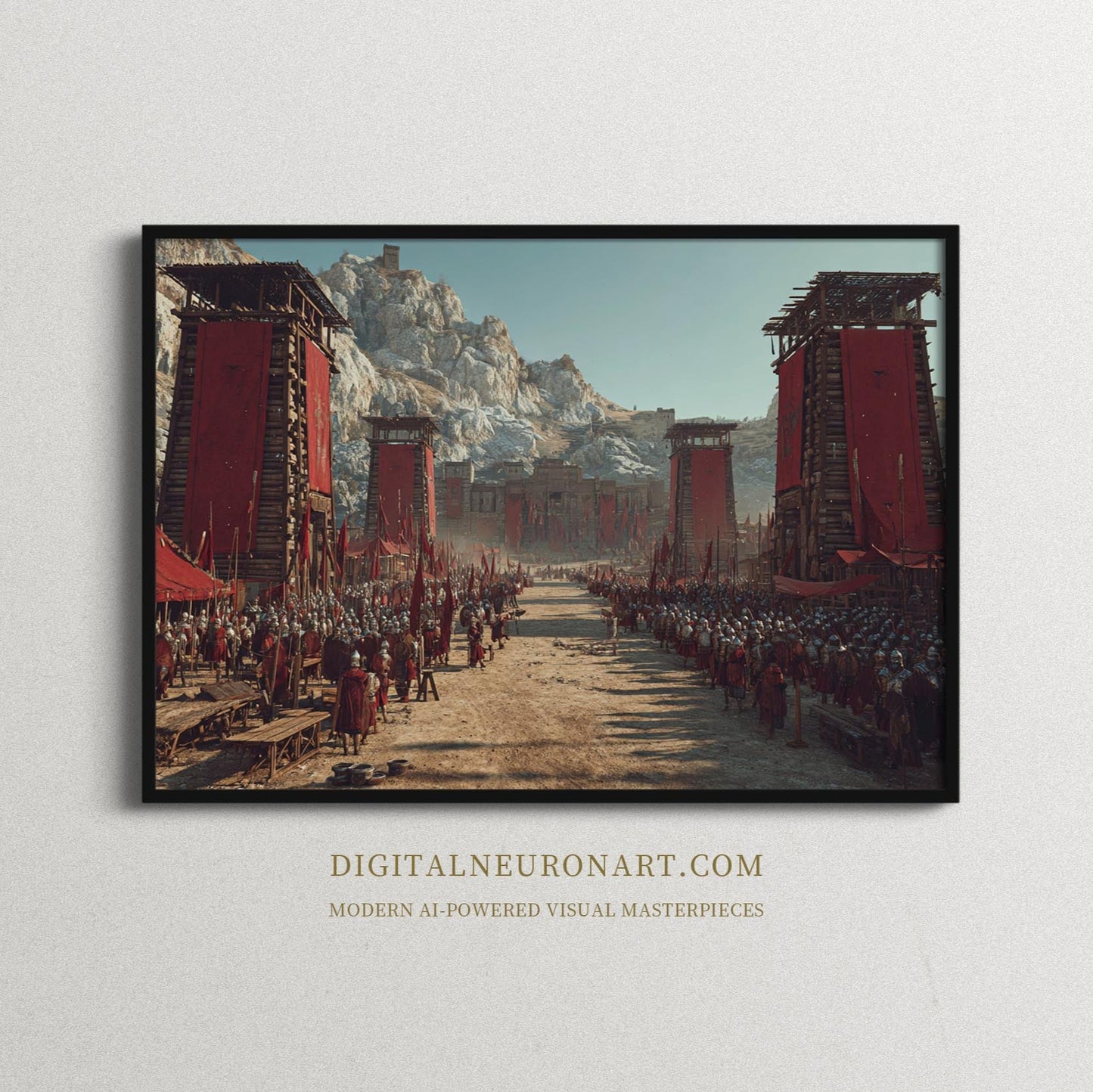 Epic Roman Siege – Historical Realism Digital Wall Art | Ancient Army