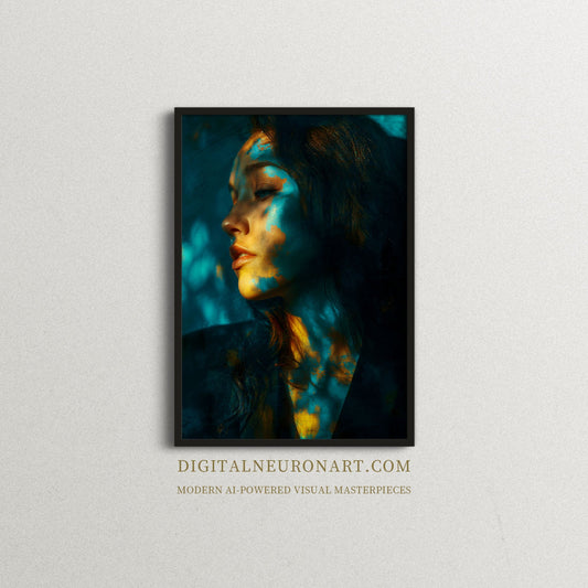 Lightfall Reverie – AI Portrait Wall Art | Digital Download | Printable Home Decor