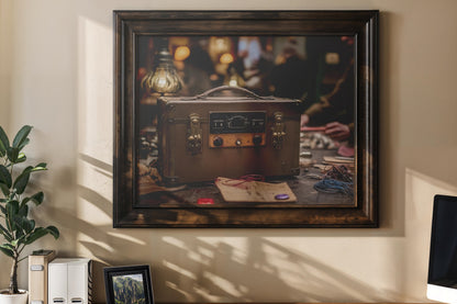 The Forgotten Transmitter – Steampunk Vintage Radio Art | Cinematic Industrial Digital Download