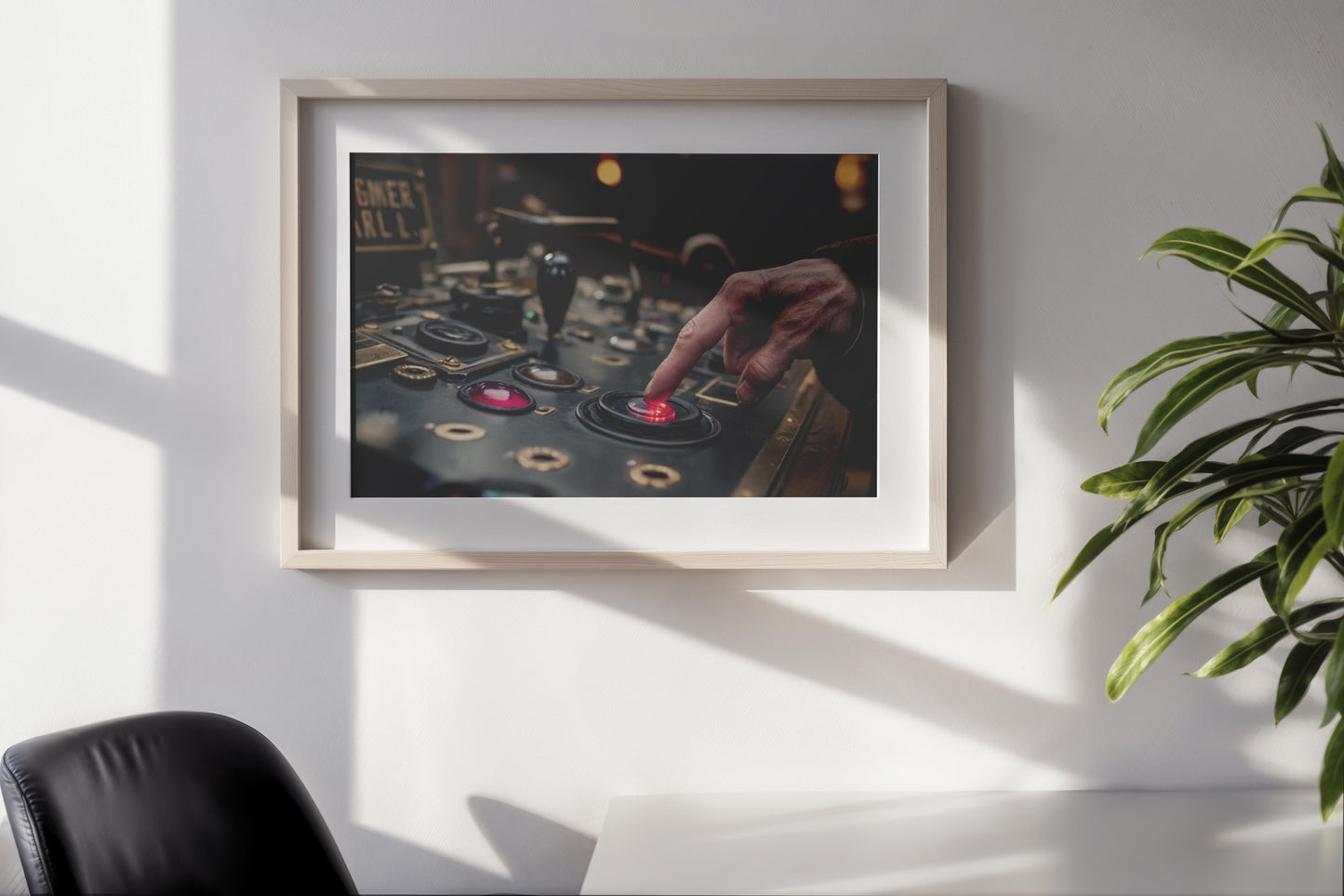 The Last Switch – Steampunk Control Panel Art | Cinematic Industrial Wall Decor