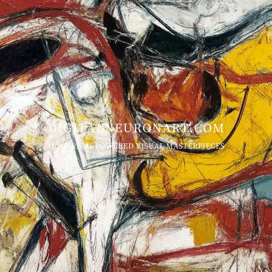 The Untamed Horse – Modern Expressionist Horse Painting with Bold Colors | Digital Download Wall Art
