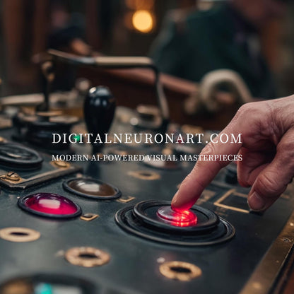 The Last Switch – Steampunk Control Panel Art | Cinematic Industrial Wall Decor