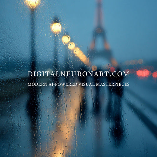 Rainy Paris Lights — Cinematic Blue Bokeh Street Scene