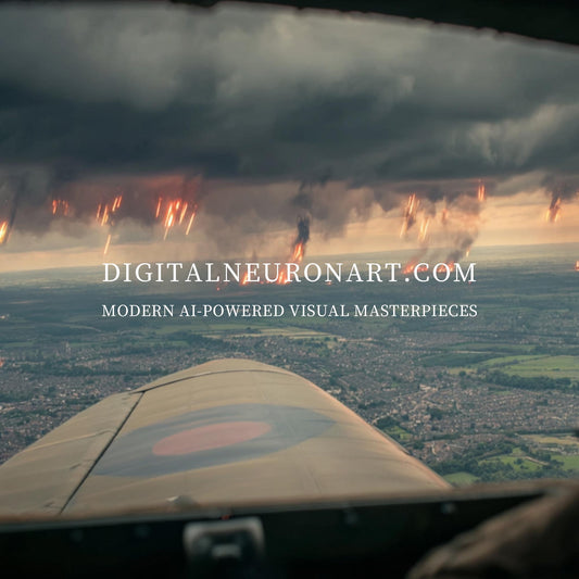 Storm Over the Battlefield – Cinematic War Aerial Art | Digital Download