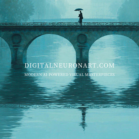 The Bridge of Silence — Cinematic Blue Paris Rain Scene