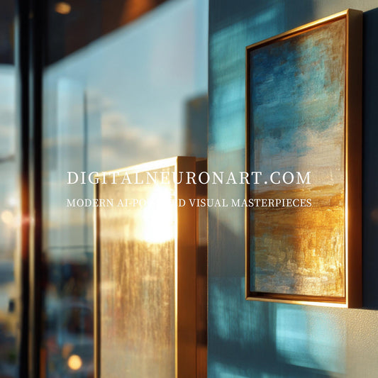 Golden Hour Reflections — Contemporary Minimalist Wall Art