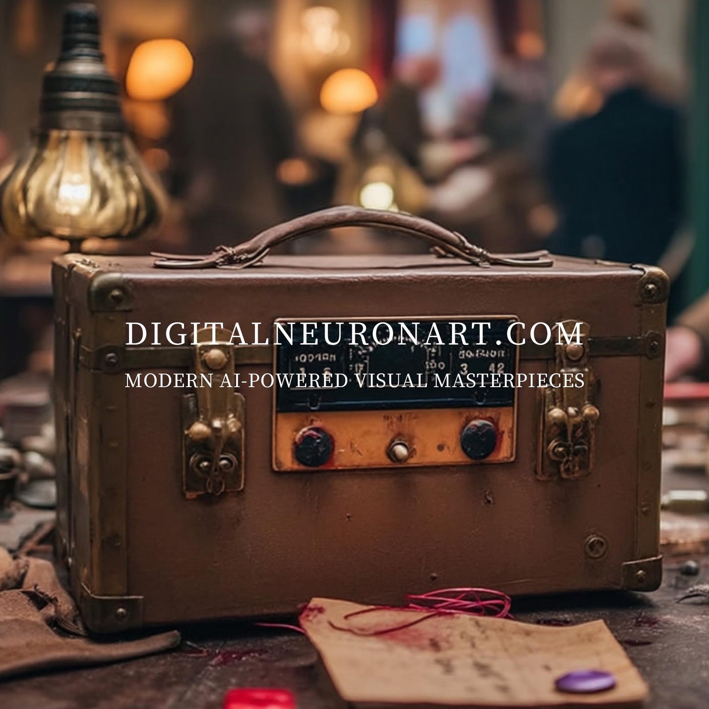 The Forgotten Transmitter – Steampunk Vintage Radio Art | Cinematic Industrial Digital Download