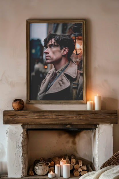 Silent Resolve – Cinematic Vintage Portrait Art | Digital Download