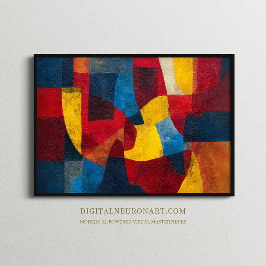 Rhythms of Color – Modern Abstract Geometric Painting | Digital Download Wall Art