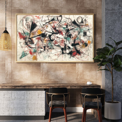 Chaotic Symphony – Modern Abstract Expressionist Painting | Digital Download Wall Art