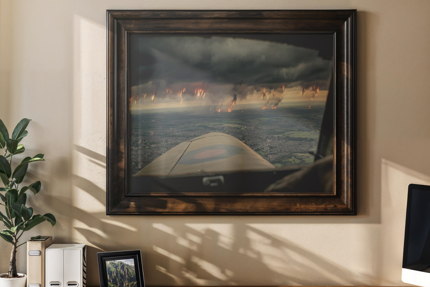 Storm Over the Battlefield – Cinematic War Aerial Art | Digital Download