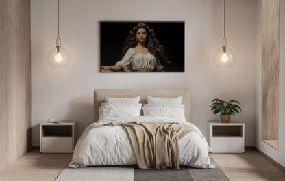 Ethereal Grace – Neo-Classical Female Portrait Digital Wall Art | Elegant Realism Download