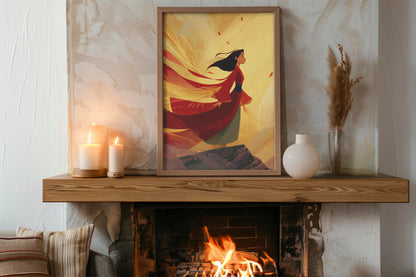 Wind of Destiny – Bold AI Fantasy Wall Art | Heroic Digital Illustration | Instant Download