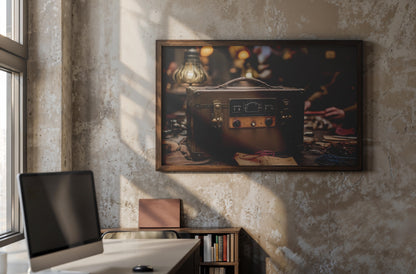 The Forgotten Transmitter – Steampunk Vintage Radio Art | Cinematic Industrial Digital Download