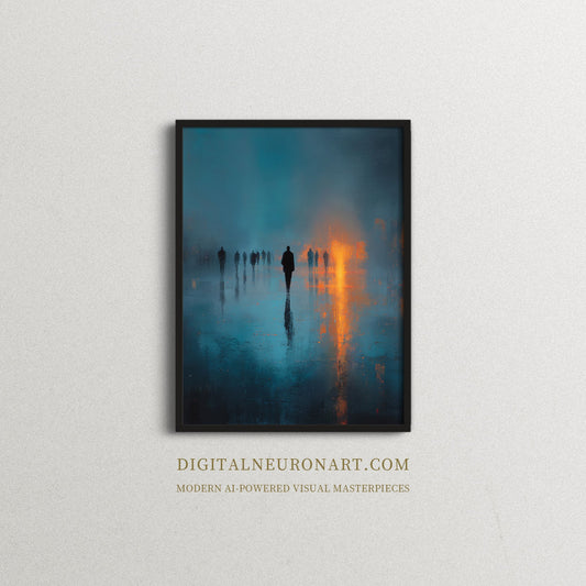 Midnight Walk - Digital Art Prints | Printable Wall Art | AI-Generated Art